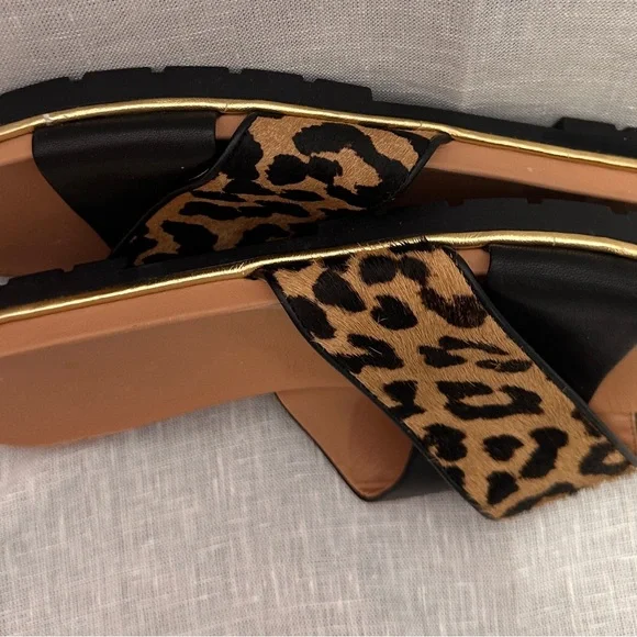 Kate Spade New York Leopard Print Leather Slide Sandals – Size 8.5M - Picture 9 of 9